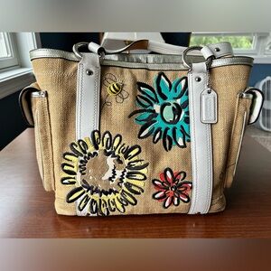 Coach spring woven bag